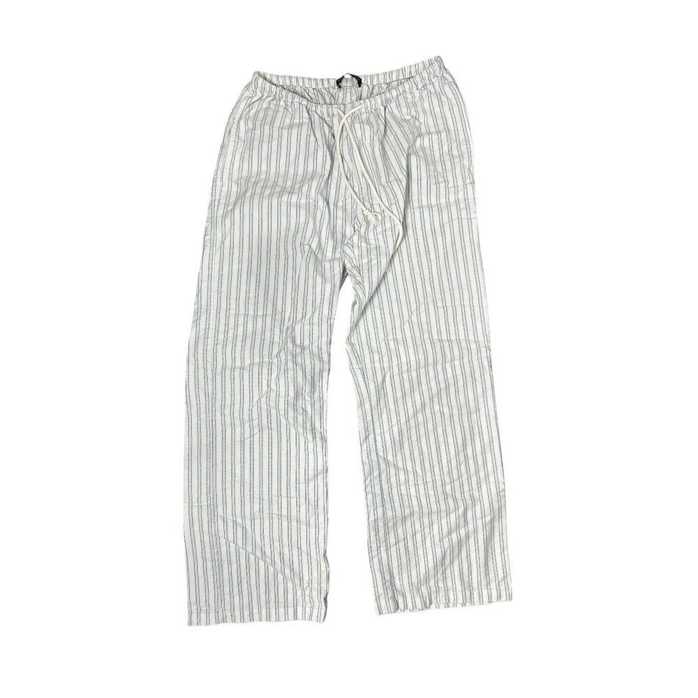 Brandy Melville Striped Cotton Pants Coastal Preppy Lounge Wide Leg